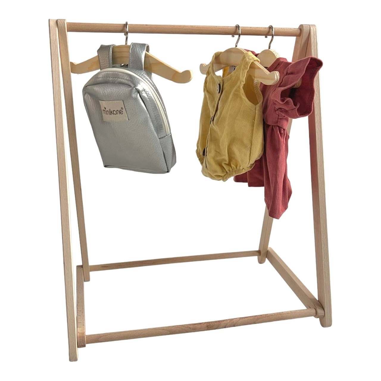 Wooden Clothes Rack For Dolls