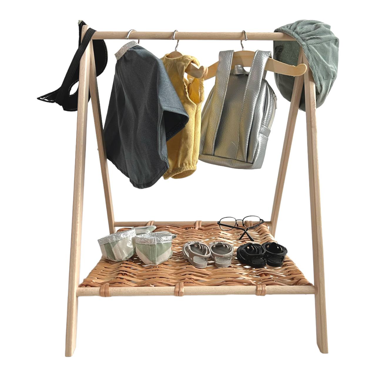 Wooden Wendy Clothes Rack For Dolls