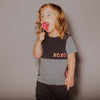 Short Sleeve Peek Pocket Rag Romper- XOXO- Black & White Pinstripe
