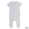 Short Sleeve Henley Essentials Rag Romper- Multiple Colors